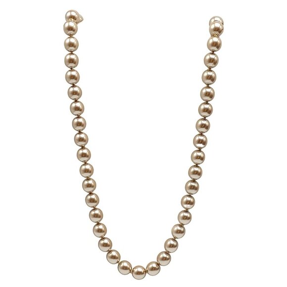Joan Rivers Beige Faux Pearl Beaded Necklace With Lobster Clasp 29 in - Picture 1 of 4
